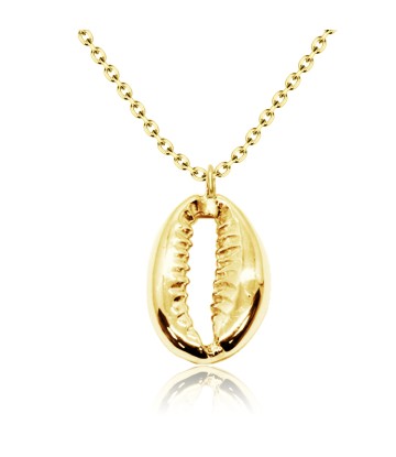 Gold Plated Shellfish Design Silver Necklaces SPE-3531-GP